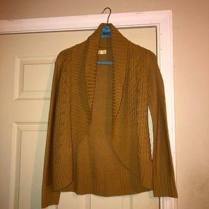 NWOT- Peanut Butter colored Cardi w/ shawl collar